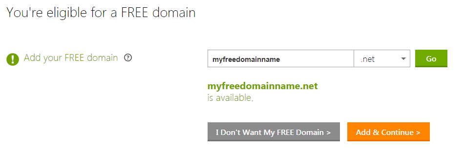 choose your free domain name