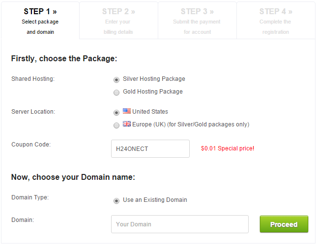 how to use hosting24 coupon