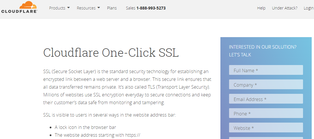 cloudflare free ssl certificate